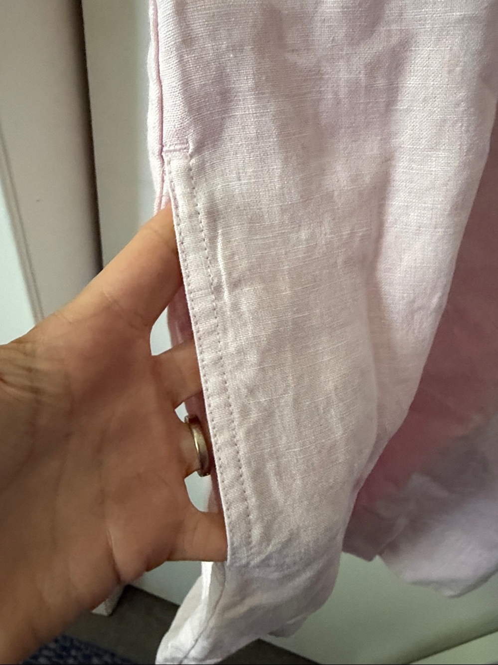NWT Tommy Bahama Touch of Pink Ruffle Linen Dress; sleeveless, feminine, size XL - Picture 6 of 8